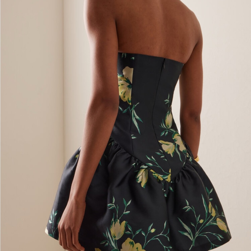 NWT De la vali aura floral satin mini dress - Picture 4 of 5